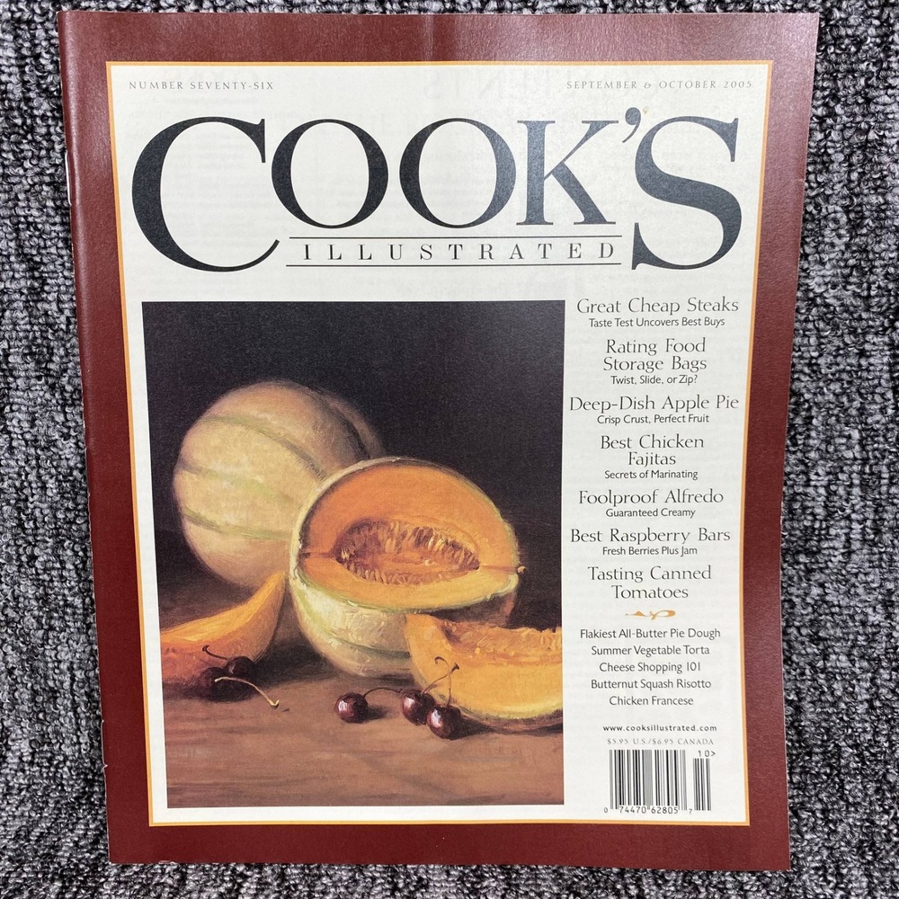 VTG Cooks Illustrated Magazine No 76 Sept Oct 2005 Cheap Steaks Apple Pie